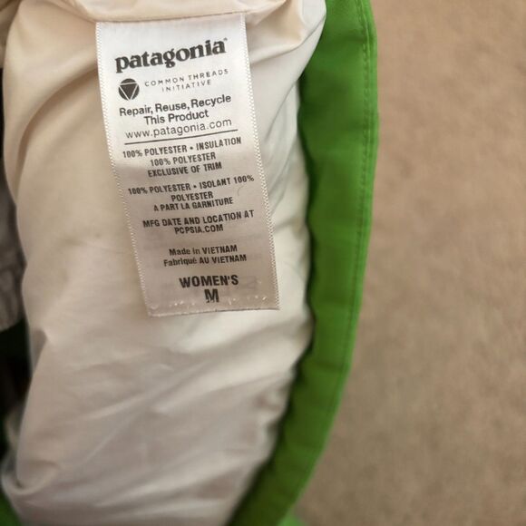Patagonia Jacket Womens Size Medium Green White Rubicon Rider - Picture 7 of 10